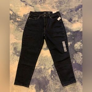 Old Navy Womens High Rise OG Straight Secret Slim Pockets Jeans Size 14 Dark NWT